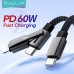 KUULAA KL-X72 PD60W USB-C to USB-C/iP Cable Fast Charging Data Transmission Copper Core Line 1M/2M Long for iPhone 15 14 13 for Huawei Pura 70 for Xiaomi Civi4 Pro for Samsung Galaxy S24