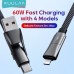 KUULAA KL-X73 60W USB-A/USB-C to USB-C/iP Cable Fast Charging Data Transmission Copper Core Line 1M/2M Long for iPhone 15 14 13 for Xiaomi Civi4 Pro for Huawei Pura 70 Ultra for Samsung Galaxy S24