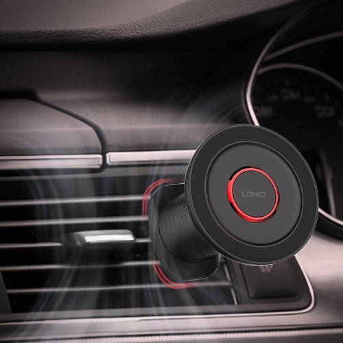 LDNIO Magnetic Car Phone Holder with Hook Car Air Vent Mount Bracket for iPhone 15 Pro Max for Huawei Mate60 Pro for Xiaomi 13pro for Samsung Galaxy S23