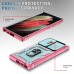 Multi-layers Shockproof Mobile Phone Case with Metal Patch Ring Holder Hard PC+TPU Protective Case for Samsung Galaxy S23 Ultra