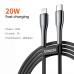 Toocki PD 20W Type-C To iP Cable Zinc Alloy Fast Charging Data Transmission Tinned Copper Core Line 1M/2M Long For iPhone 11 12 13 14 14 Plus 14 Pro Max for iPad