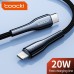 Toocki PD 20W Type-C To iP Cable Zinc Alloy Fast Charging Data Transmission Tinned Copper Core Line 1M/2M Long For iPhone 11 12 13 14 14 Plus 14 Pro Max for iPad