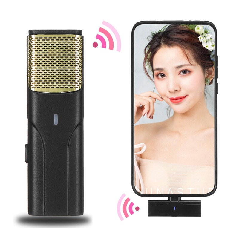 Type-C/ IOS Interface Noise Reduction Wireless Lavalier Microphone Clip-on Lapel Mic For iPhone Audio Video Recording