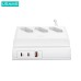 USAMS 6 In 1 USB Extension Socket Power Strip 65W Super Sic USB PD Charger With 3 2400W AC Outlets / Dual 65W USB-C / 18W USB-A QC3.0