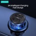 USAMS US-CC162 3A 2-Port USB Car Charger Adapter Dual USB-A Fast Charging for iPhone 12 13 14 14Pro 14 Pro Max for Huawei Mate50 for Samsung Galaxy S23 for Xiaomi 13pro for Oppo Reno9