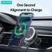 USAMS US-CD222 Wireless Magnetic Car Phone Holder 360° Rotary Air Vent Mount Stand for iPhone 15 14 13 for Xiaomi 14pro for Samsung Galaxy S24 for Huawei Mate60 Pro