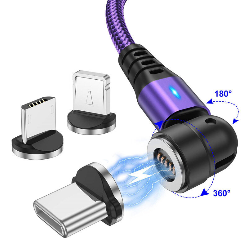 USLION 5A USB-A to iP/Micro/Type-C Cable Fast Charging Data Transmission Copper Core Line 1M/2M Long for iPhone 12 13 14 14 Pro for Huawei Mate50 for Samsung Galaxy S23 for Oppo Reno9