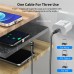 USLION PD60W Type-C for Type-C/iP/Micro Cable Fast Charging Data Transmission Magnetic Line 1M/2M Long for iPhone14 Pro Max for Samsung Galaxy Note 20 for Huawei Mate50 for Xiaomi Mi12