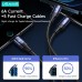 Usams US-SJ511 U71 6A 100W USB-A/USB-C to iP/Micro/Type-C Cable Fast Charging Data Transmission Copper Core Line 1.2M Long for iPhone 12 13 14 14Pro for Samsung Galaxy S23 for Xiaomi 13pro for Oppo Reno9