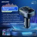 WEKOME WP-C39 1.6A 3-Port USB PD Car Charger Adapter USB+USB-C Fast Charging with MP3 Player Colorful Light for iPhone 13 14 14 Pro 14 Pro Max for Huawei Mate50 for Samsung Galaxy S23