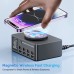 WLX-818DP 140W 8-Port USB PD Charger 4USB-A+4USB-C PD QC3.0 Fast Charging Desktop Charging Station with Wireless Charger Pad EU Plug US Plug for iPhone 12 13 14 14Pro for Huawei Mate50 for Samsung Galaxy S23 for Xiaomi13pro