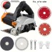 1280W Electric Cutting Machine with 4 Blades Portable Floor Tile Cut Machine 45 Degree Bevel Cutting Woodworking Cutting Machine Industrial Cutter Grade Ceramic Brick Stone