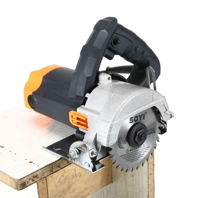 1280W Electric Cutting Machine with 4 Blades Portable Floor Tile Cut Machine 45 Degree Bevel Cutting Woodworking Cutting Machine Industrial Cutter Grade Ceramic Brick Stone