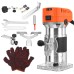 1280W Wood Palm Router Tool Hand Edge Trimmer WoodWorking Joiner Cutting Palmming Tool 6 Speeds 35000r/min 220V 6.35mm(1/4")