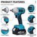 Drillpro 1 Set 800N.M Electric Wrench, Hammer, Power Drill Machine, Angle Grinder with/without Battery