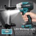 Drillpro 2 in 1 520N.m Brushless Cordless 1/2inch Electric Impact Wrench Replacement for Mak 18V Battery
