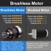 Drillpro 2 in 1 520N.m Brushless Cordless 1/2inch Electric Impact Wrench Replacement for Mak 18V Battery