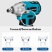 Drillpro Power Tool Set Electric Wrench 125mm Angle Grinder 13mm Electric Drill Rotary Hammer Compatible with Mak Batteries High Torque Adjustable Speed Suitable for Construction and Maintenance All-Inclusive Tool Set