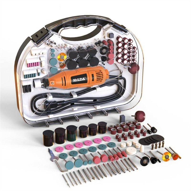 HILDA Electric Mini Drill Grinder Engraving Pen Mini Drill Electric Rotary Tool Grinding Machine Accessories
