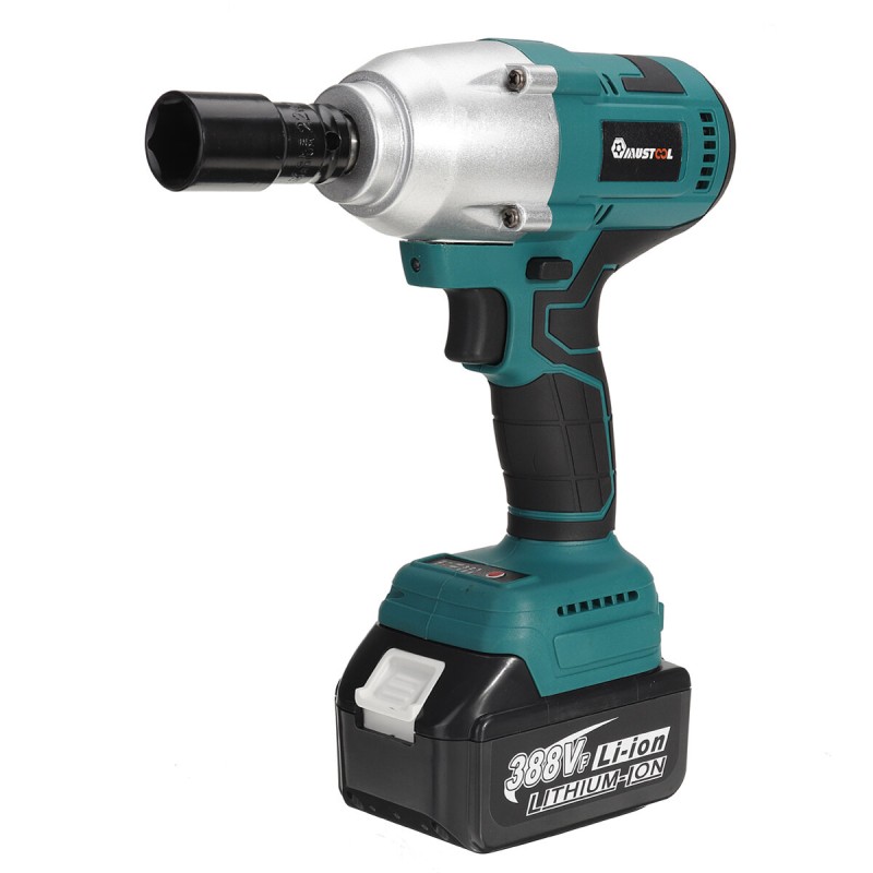 MUSTOOL 1600N.M 6200RPM Brushless Electric Impact Wrench 1/2inch Socket Wrench Forward Lock Switch with/without Battery