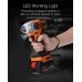 Topshak TS-PW1 380N.M Brushless Electric Impact Wrench LED Working Light Rechargeable Woodworking Maintenance Tool W/ Battery Also For Mak