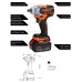 Topshak TS-PW1 380N.M Brushless Electric Impact Wrench LED Working Light Rechargeable Woodworking Maintenance Tool W/ Battery Also For Mak