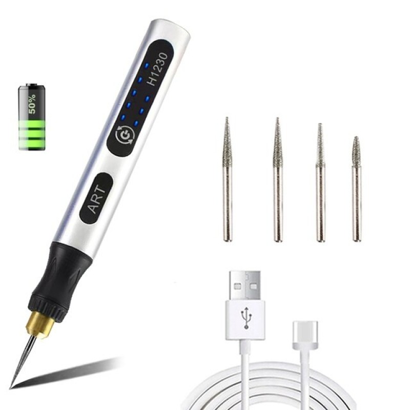 USB Cordless Rotary Tool Kit Woodworking Engraving Pen DIY For Jewelry Metal Glass Mini Wireless Drill