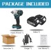 VIOLEWORKS 520N.M 1/2'' Electric Cordless Brushless Impact Wrench With 1/2 Battery