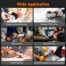 VKRVKN 220V 8000 RPM Cordless Angle Grinder Li-Ion Battery Power Angle Grinders 3-Position Ergonomic Handle Dust-Proof Design with Grinding Cutting Wheel for Metal Wood