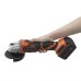VKRVKN 220V 8000 RPM Cordless Angle Grinder Li-Ion Battery Power Angle Grinders 3-Position Ergonomic Handle Dust-Proof Design with Grinding Cutting Wheel for Metal Wood