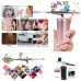 Yarboly Handheld Airbrush Kit Dual Action Portable 0.4mm Nozzle High Pressure 20-27psi for Tattoo Art Painting Makeup Cake Decoration Nail Art Crafts USB Charging with Battery Level Display