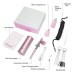 Yarboly Handheld Airbrush Kit Dual Action Portable 0.4mm Nozzle High Pressure 20-27psi for Tattoo Art Painting Makeup Cake Decoration Nail Art Crafts USB Charging with Battery Level Display