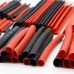 127 Pcs Heat Shrink Tubing Set 2:1 Thermoresistant Tube Red Black Shrink Wrapping Wire Protection Heat-shrinkable Sheath