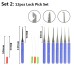 12PCS Locksmith Hand Tools Supplies Lock Pick Set Practice Handcrafted Tools for Lock Picking Practice