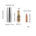 14Pcs 15AK Welding Torch Consumables 0.6mm 0.8mm 0.9mm 1.0mm 1.2mm MIG Torch Gas Nozzle Tip Holder of 15AK MIG MAG Welding Torch