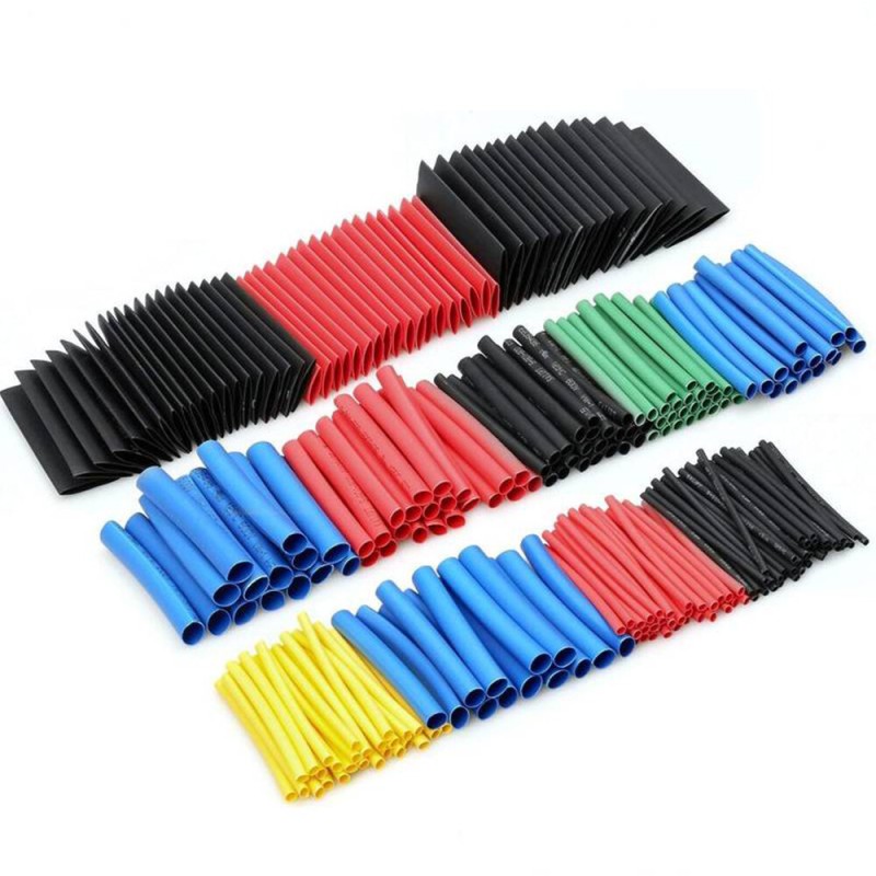 164PCS Shrinking Heat Shrink Tubing 2:1 Polyolefin Tube Sleeve Wrap Wire Set Multicolor