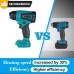 Drillpro 2000W Electric Heat Gun with 18V Power and High-Quality Ceramic Heating Core Features 3PCS Quick Dismantling Nozzles and LED lighting Suitable for Welding Soldering and Drying