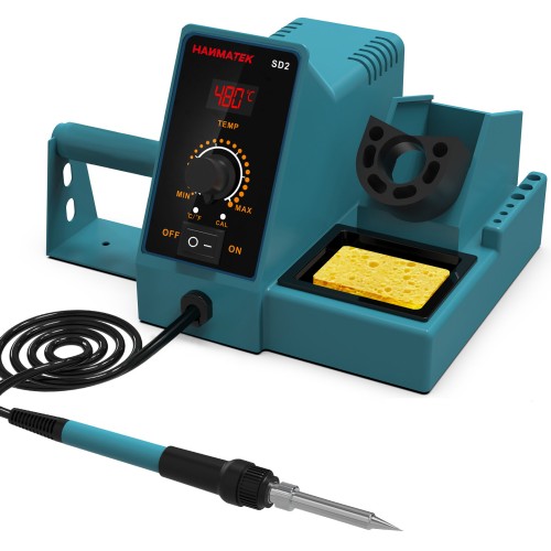 HANMATEK SD1/SD2 Soldering Iron Station 60W 392℉-896℉ Fast Heat PID Technology Stable Temperature Comes with Essential Accessories Perfect for Precision Soldering Tasks