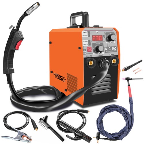 Handskit MIG-200 Electric Welding Machine 220V EU MIG Welding Machine MIG MMA LIFT TIG 3 in 1 Gasless Welding Flux Welding