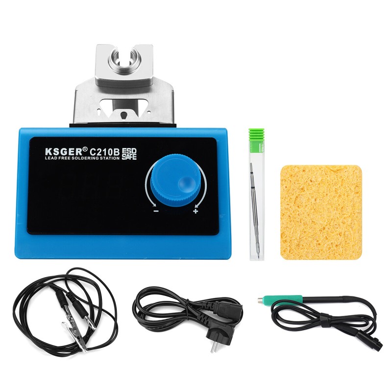 KSGER C210B 220V Constant Temperature 150-480℃ Hibernation Adaptation Solder Stations with Soldering Iron Tip I+K+IS