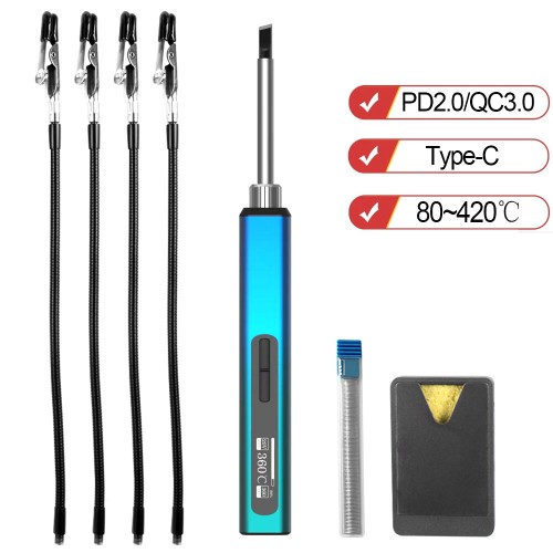 RGS65 65W Smart Electric Soldering Iron 80-420℃ PID High Precise Temperature ControlType-C Electric Solder Weld Tool