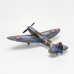 MinimumRC Spitfire MK XVI 400mm Wingspan 5CH Aircraft with Retractable Landing Gear RC Airplane KIT+Motor