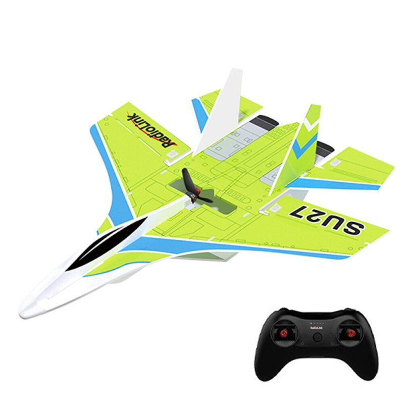 RadioLink SU27 Fighter 400mm Wingspan PP Magic Board 4KM Control Distance 4000KV Brushless Motor RC Airplane Fixed Wing RTF Gyroscope Assist for Beginners