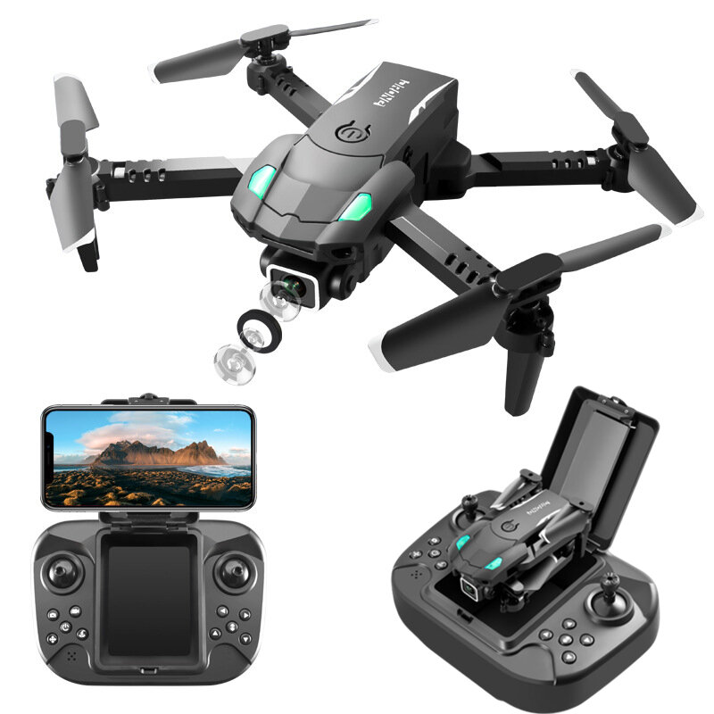 S128 Mini WIFI FPV with 4K HD Dual Camera Three-sided Obstacle Avoidance Altitude Hold Headless Mode Foldable RC Drone Quadcopter RTF