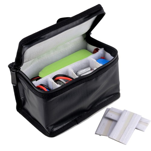 155x115x90mm Explosion-proof Fire Retardant Portable Safety Storage Bag Carry Bag for Lipo Battery Charger