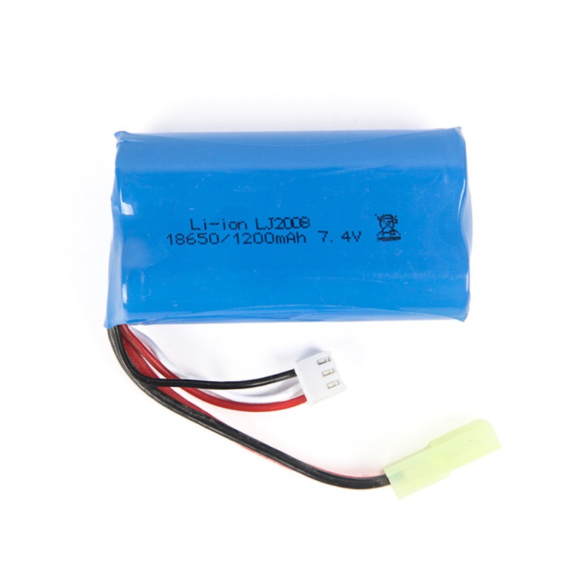 18650 7.4V 1200mAh 2S 10C Li-ion Battery for SG 1203 1/12 Drift RC Tank Car Vehicle Models Parts
