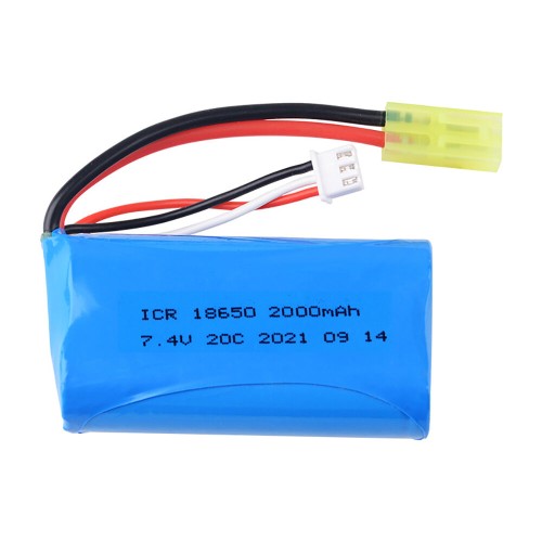 18650 7.4V 2000MAH 20C Lipo Battery XT30/XT60/T/EL-2P/SM3P/SM4P/SM/JST Plug For RC Boats Car Tanks Parts