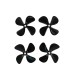 1PC Four Blades Propellers 4mm RC Boat DIY Model Fishing Bait Toys Parts D50/55/60mm PC High Strength Positive & Reverse