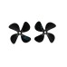 1PC Four Blades Propellers 4mm RC Boat DIY Model Fishing Bait Toys Parts D50/55/60mm PC High Strength Positive & Reverse