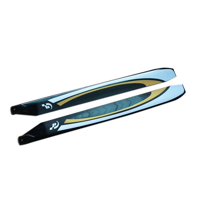 1 Pair FUNFLY 610mm Carbon Fiber Main Blade for RC Helicopter